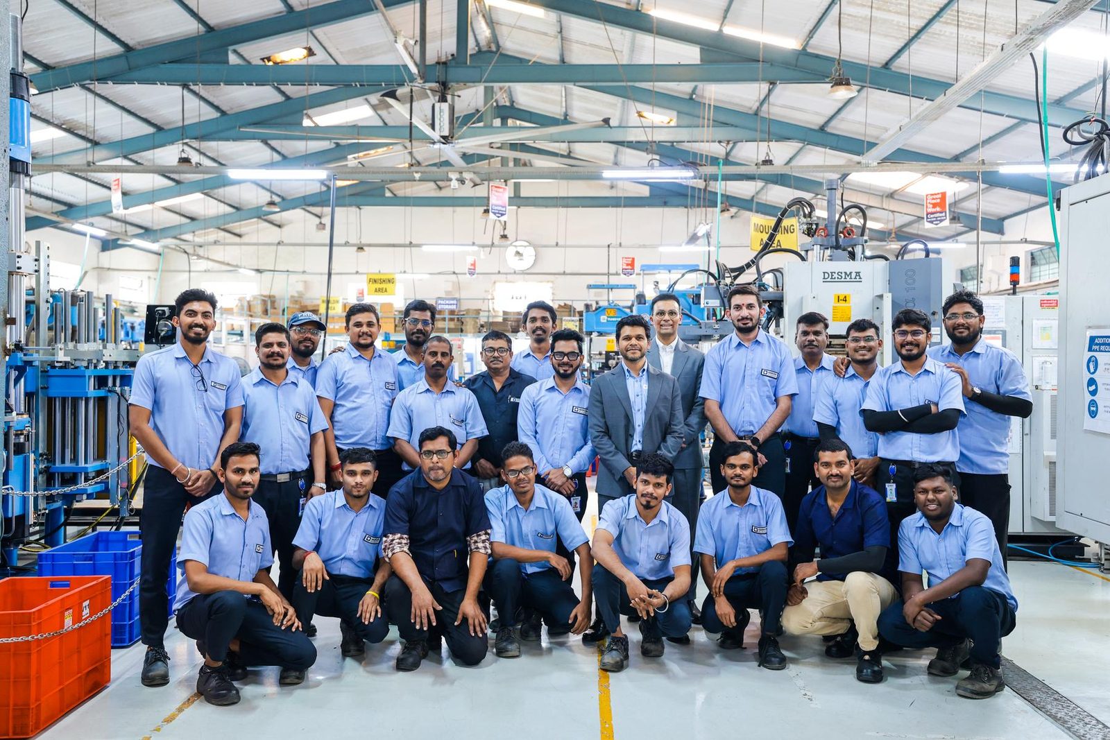 The Harkesh Rubber team with leadership